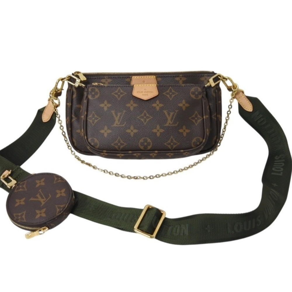 LOUIS VUITTON Multipochette Accessoires Khaki Green Shoulder Bag Monogram
